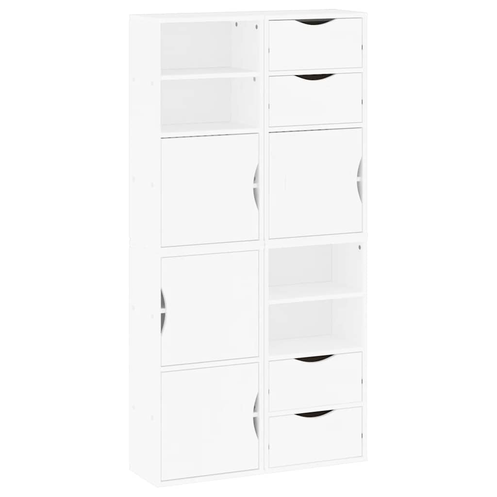 vidaXL Dulapuri laterale 4 buc ODDA alb 40x24x79 cm lemn masiv de pin