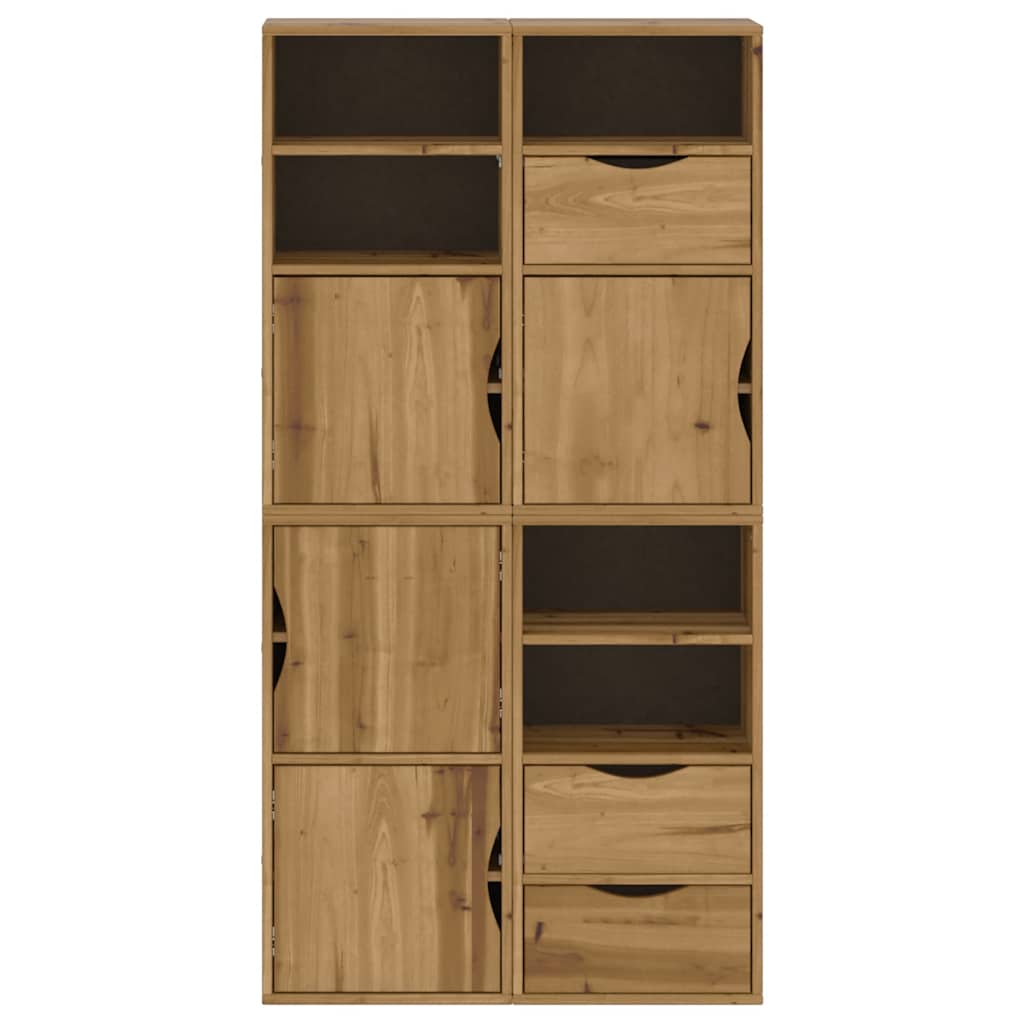 vidaXL Dulapuri laterale 4 buc "ODDA" 40x24x79 cm lemn masiv de pin