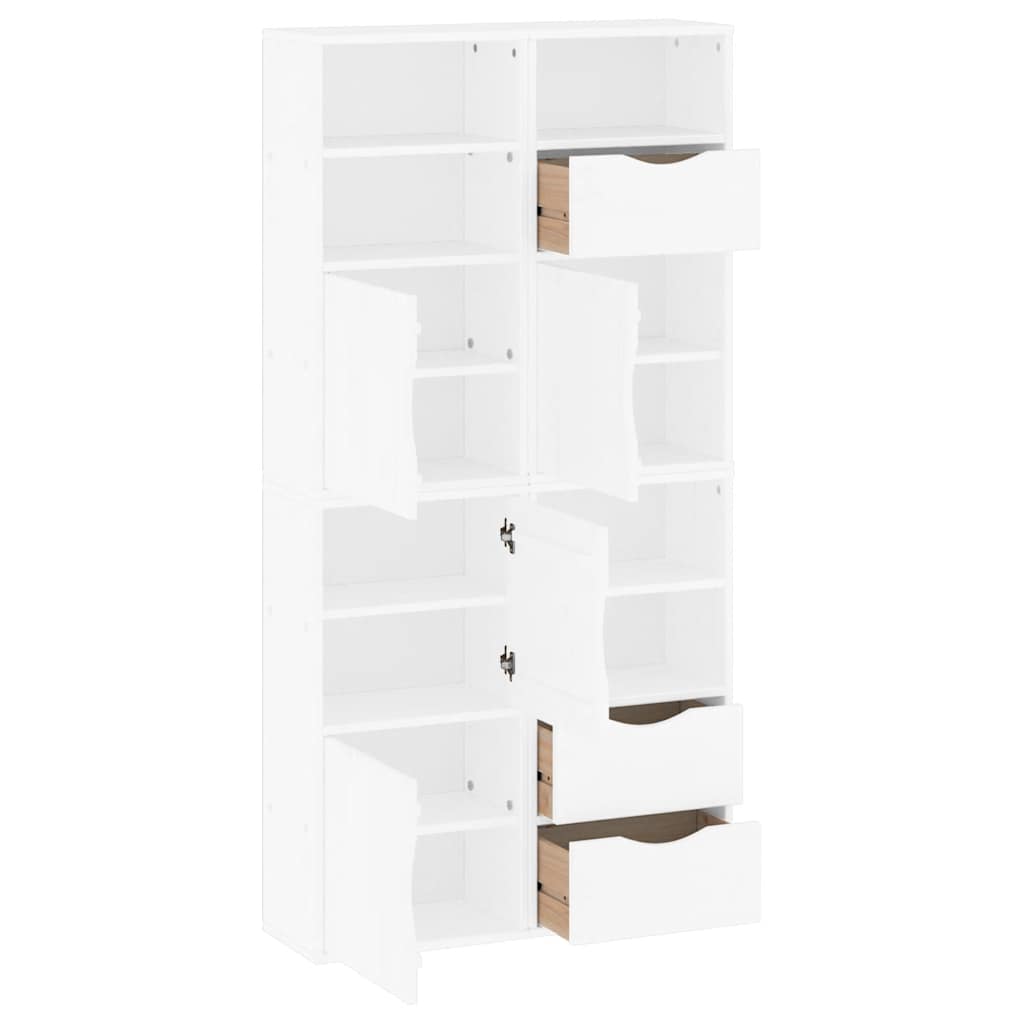 vidaXL Dulapuri laterale 4 buc ODDA alb 40x24x79 cm lemn masiv de pin