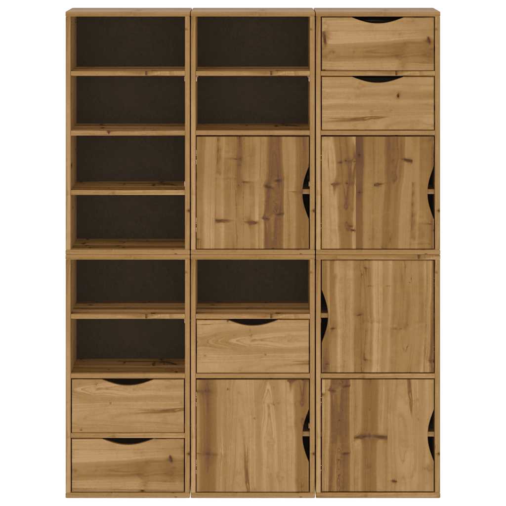 vidaXL Dulapuri laterale 6 buc "ODDA" 40x24x79 cm lemn masiv de pin