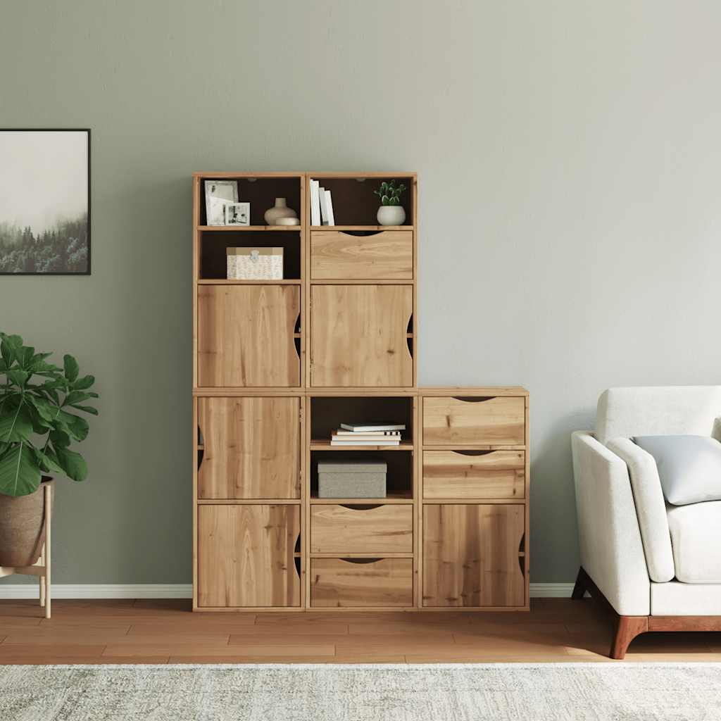 vidaXL Dulapuri laterale 5 buc "ODDA" 40x24x79 cm lemn masiv de pin