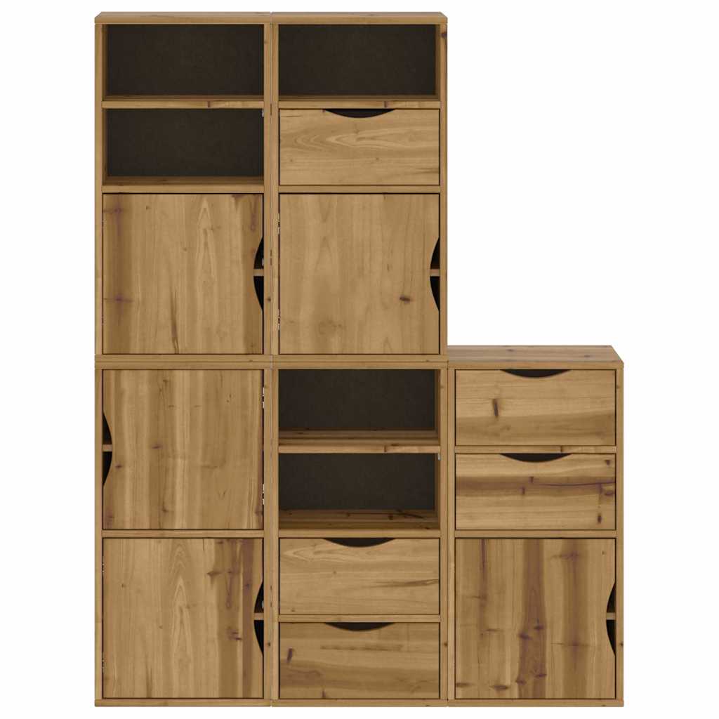 vidaXL Dulapuri laterale 5 buc "ODDA" 40x24x79 cm lemn masiv de pin
