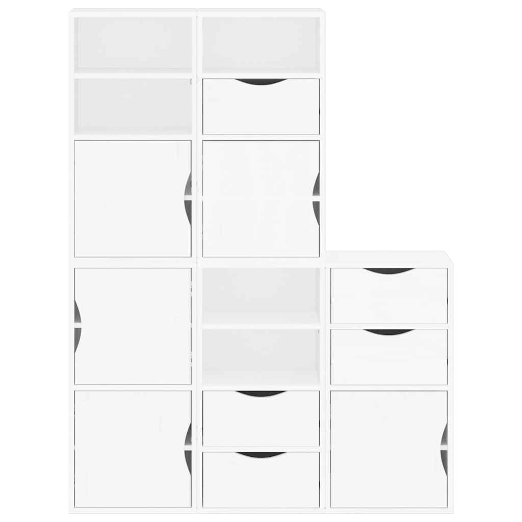vidaXL Dulapuri laterale 5 buc ODDA alb 40x24x79 cm lemn masiv de pin