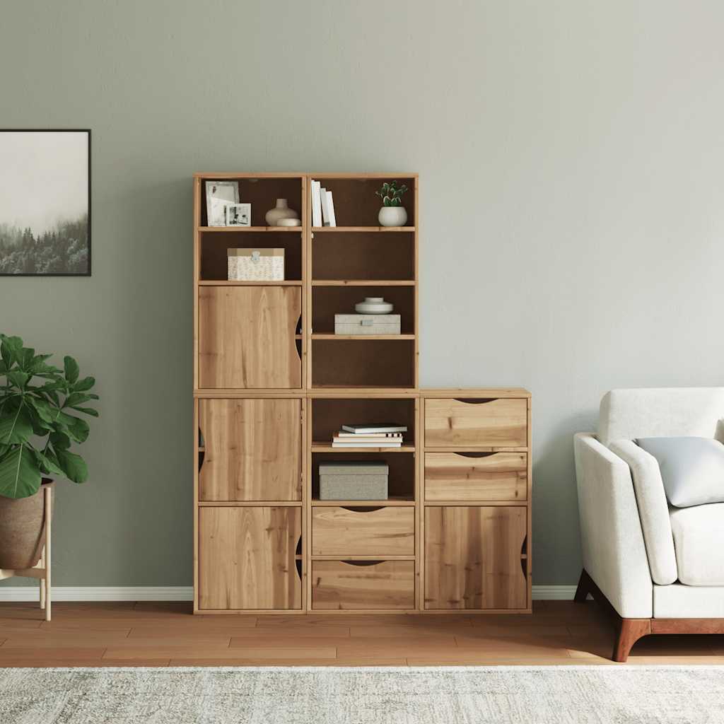 vidaXL Dulapuri laterale 5 buc "ODDA" 40x24x79 cm lemn masiv de pin