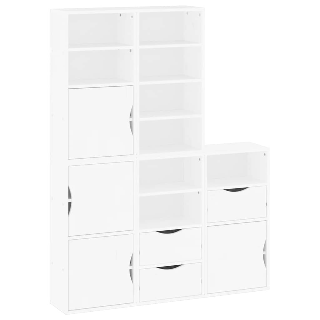 vidaXL Dulapuri laterale 5 buc ODDA alb 40x24x79 cm lemn masiv de pin