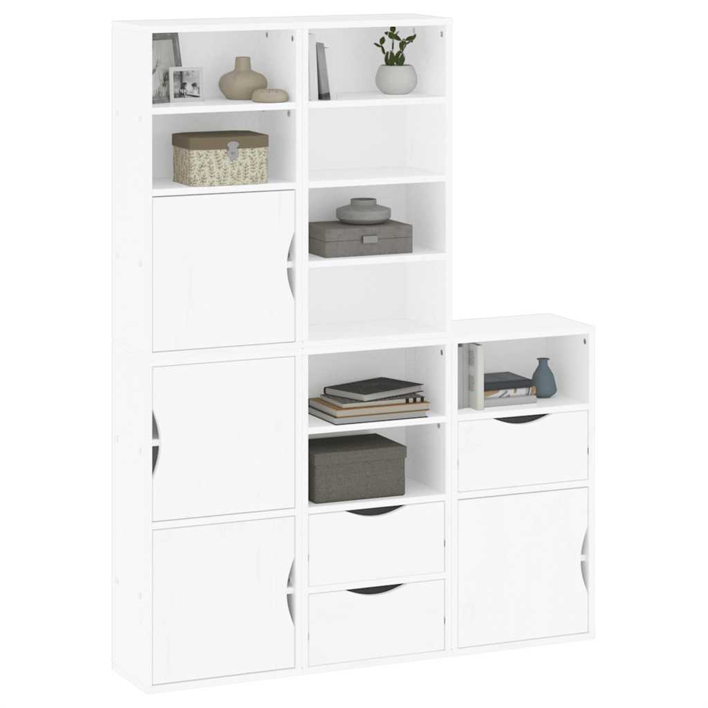 vidaXL Dulapuri laterale 5 buc ODDA alb 40x24x79 cm lemn masiv de pin