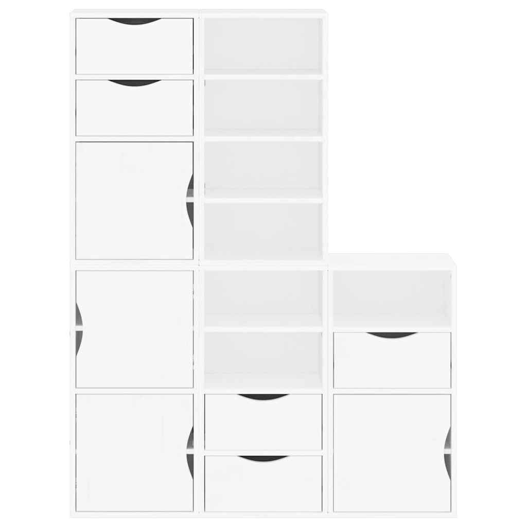 vidaXL Dulapuri laterale 5 buc ODDA alb 40x24x79 cm lemn masiv de pin