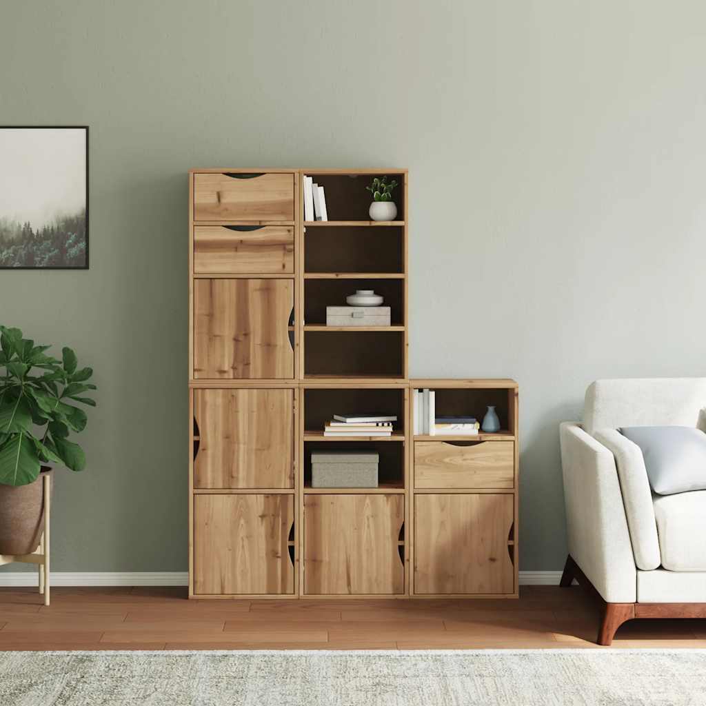 vidaXL Dulapuri laterale 5 buc "ODDA" 40x24x79 cm lemn masiv de pin
