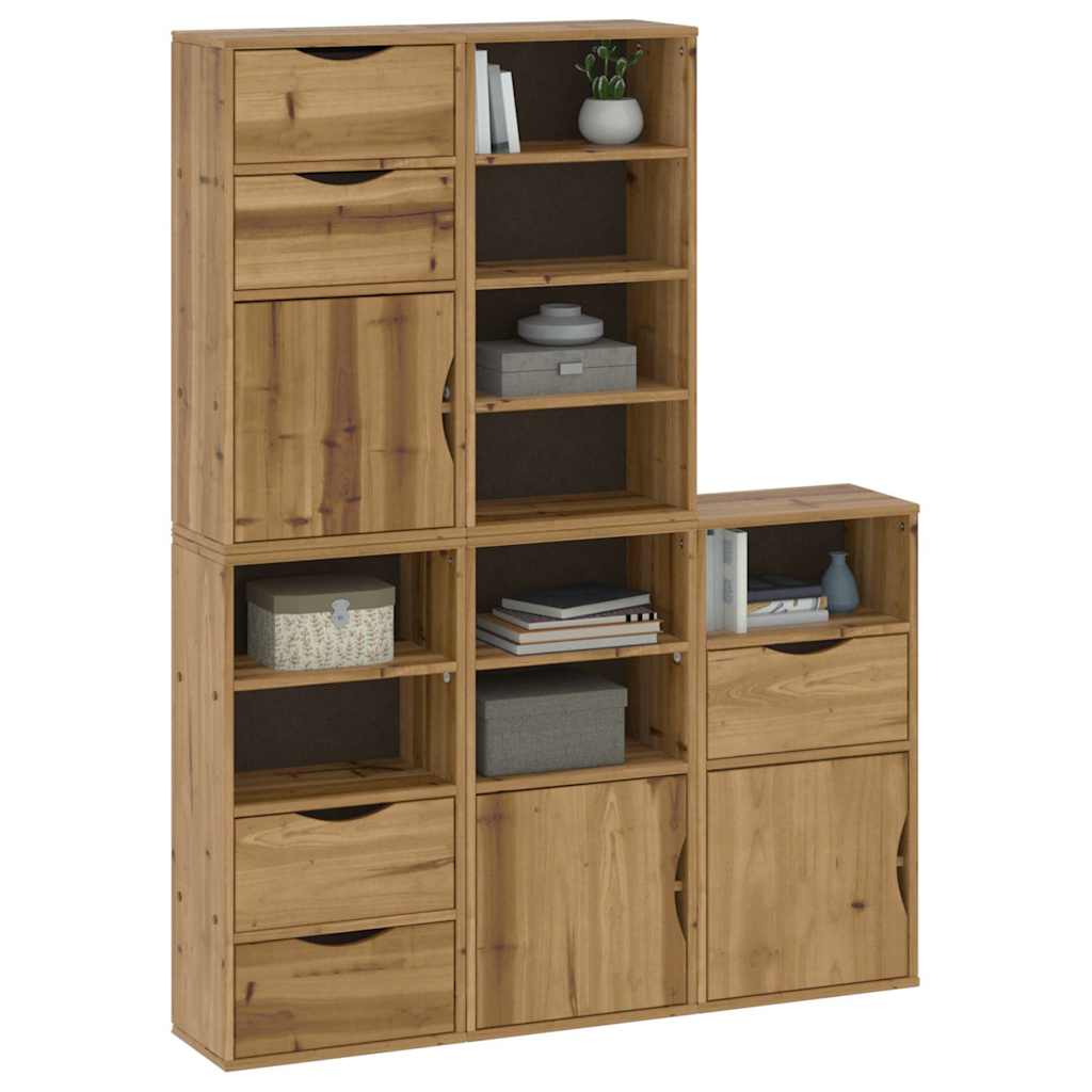 vidaXL Dulapuri laterale 5 buc "ODDA" 40x24x79 cm lemn masiv de pin