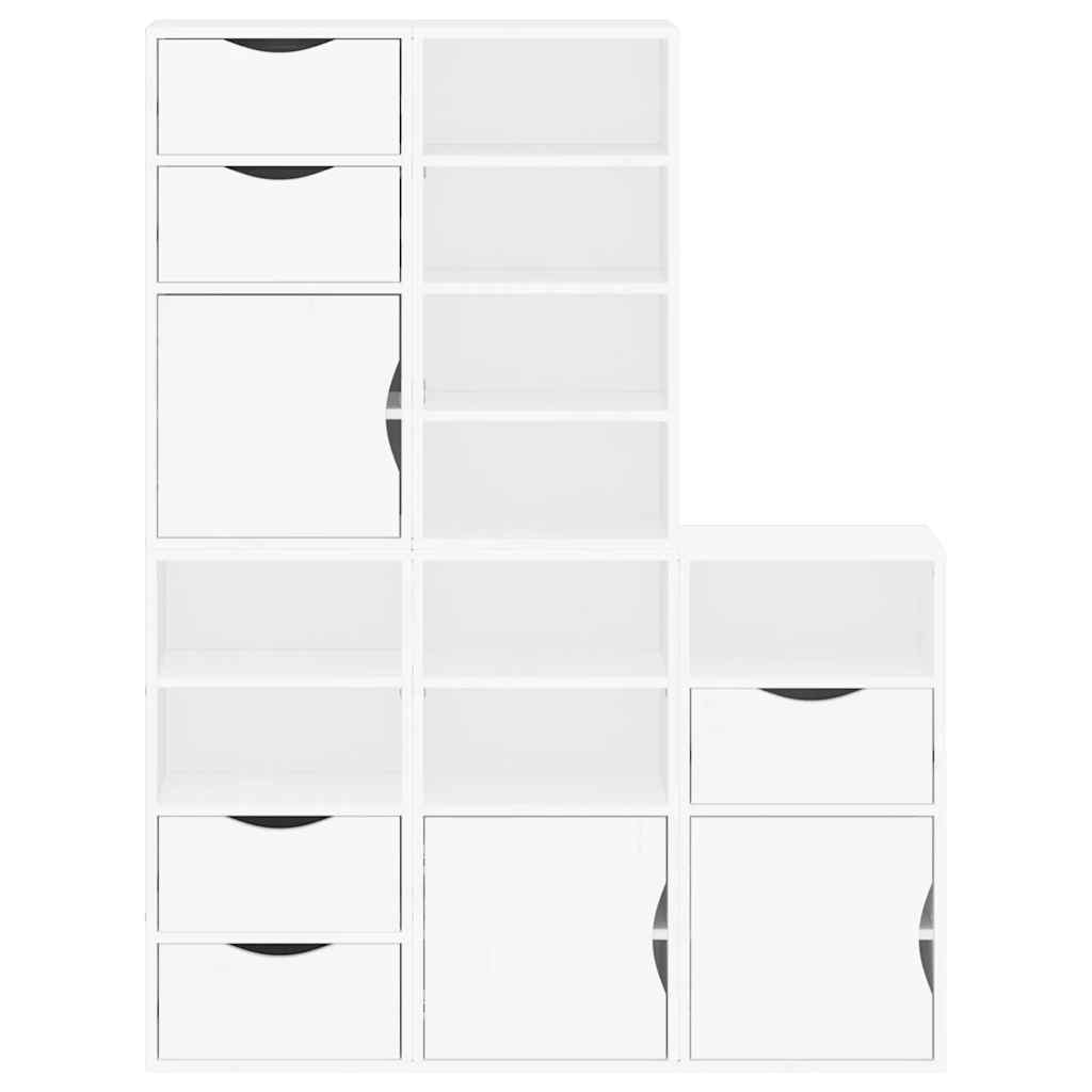 vidaXL Dulapuri laterale 5 buc ODDA alb 40x24x79 cm lemn masiv de pin