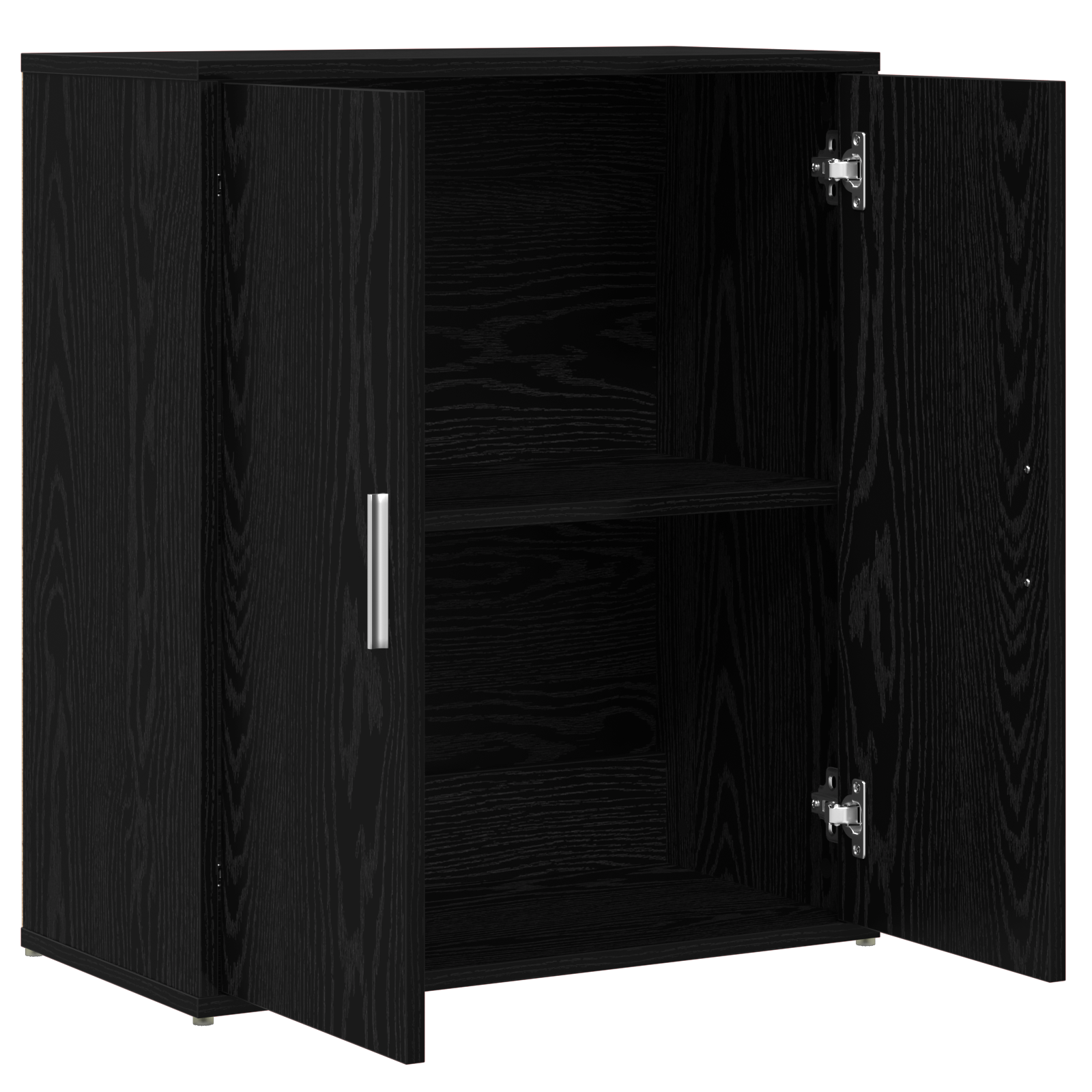 vidaXL Bufet cu raft 2 pcs Stejar negru 60 x 31 x 70 cm Lemn compozit vidaXL Bufet cu raft 2 pcs Stejar negru 60 x 31 x 70 cm Lemn compozit