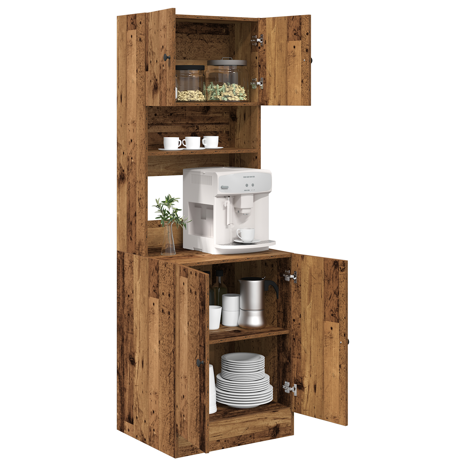 vidaXL Dulap de bucătărie Lemn vechi 60 x 50 x 180 cm Lemn compozit vidaXL Dulap de bucătărie Lemn vechi 60 x 50 x 180 cm Lemn compozit