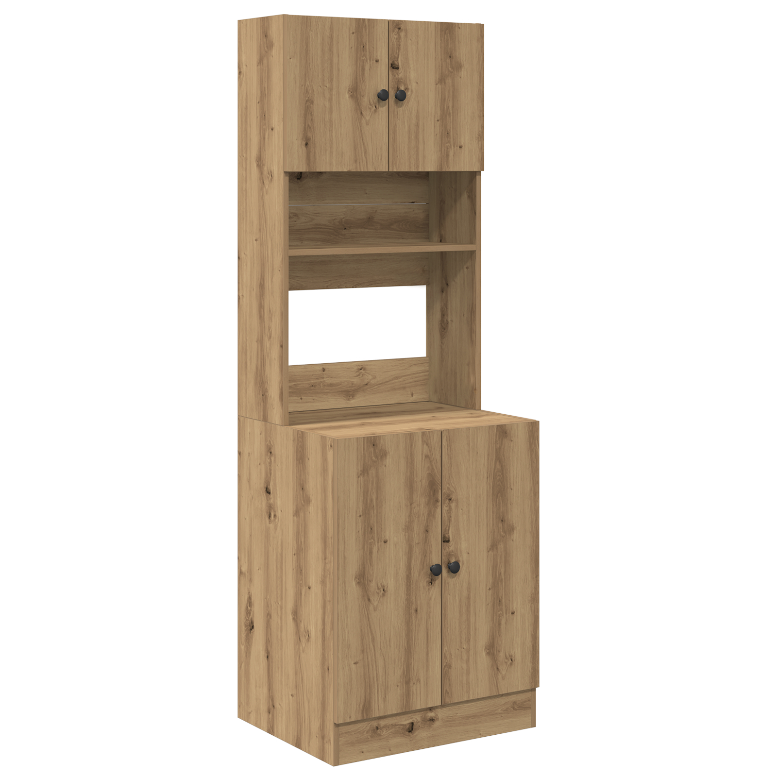 vidaXL Dulap de bucătărie cu raft stejar artizanal 60 x 50 x 180 cm vidaXL Dulap de bucătărie cu raft stejar artizanal 60 x 50 x 180 cm