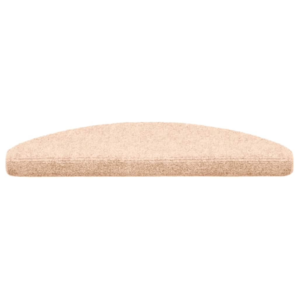 vidaXL Covorașe autoadezive pentru scări, 20 buc., 65x21x4 cm, crem, semirotunde, mari
