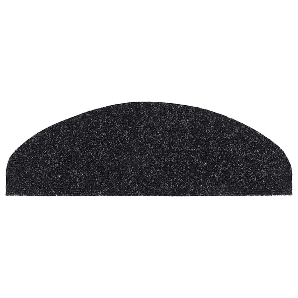 vidaXL Covorașe autoadezive pentru scări, 20 buc., 65x21x4 cm, negru, semirotunde, mari