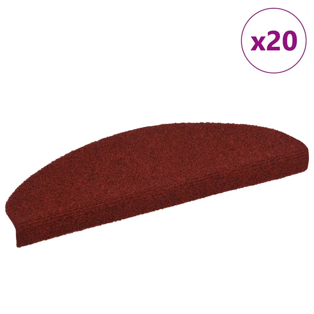 vidaXL Covorașe pentru scări autoadezive, 20 buc., 65x21x4 cm, roșu bordeaux, semirotunde, mari vidaXL Covorașe pentru scări autoadezive, 20 buc., 65x21x4 cm, roșu bordeaux, semirotunde, mari