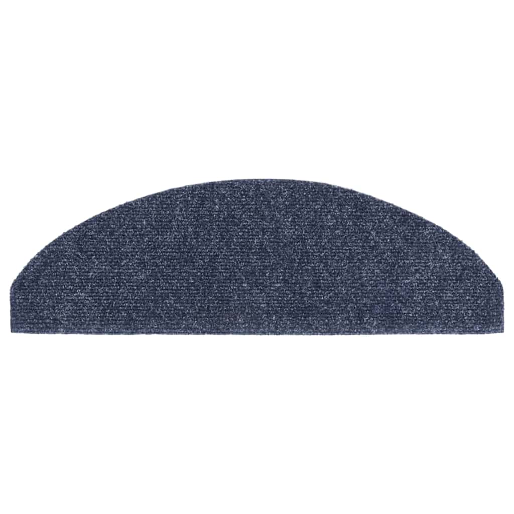 vidaXL Covorașe autoadezive pentru scări, 20 buc., 65x21x4 cm, albastru, semirotunde, mari
