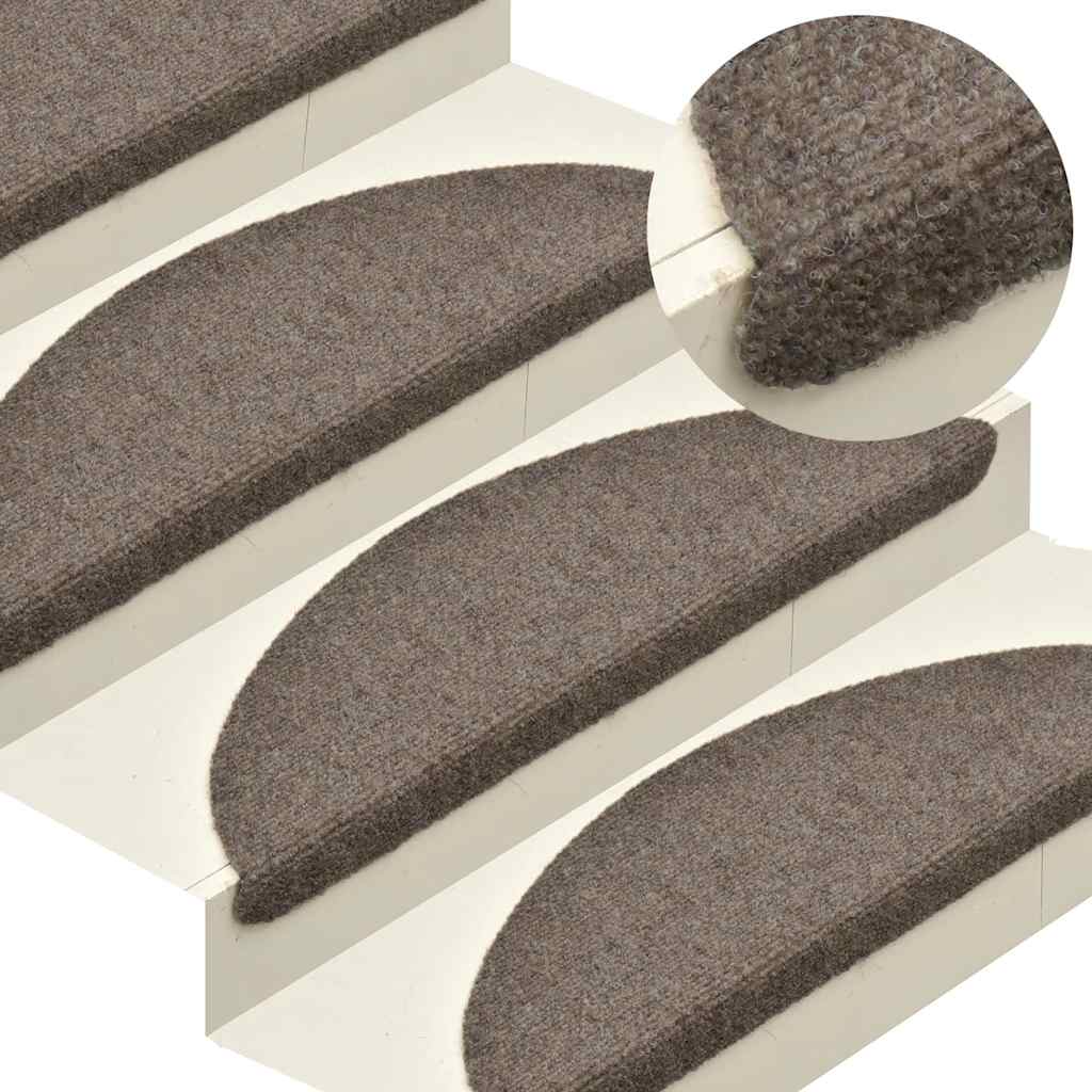 vidaXL Covorașe autoadezive pentru scări, 20 buc., 65x21x4 cm, bej, semirotunde, mari vidaXL Covorașe autoadezive pentru scări, 20 buc., 65x21x4 cm, bej, semirotunde, mari
