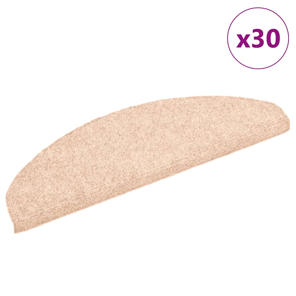vidaXL Covorașe autoadezive pentru scări, 30 buc., 65x21x4 cm, crem, semirotunde, mari vidaXL Covorașe autoadezive pentru scări, 30 buc., 65x21x4 cm, crem, semirotunde, mari
