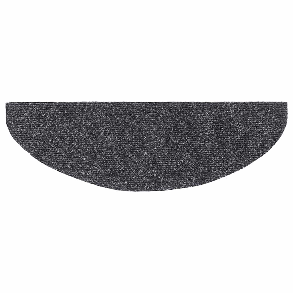 vidaXL Covorașe autoadezive pentru scări, 30 buc., 65x21x4 cm, gri închis, semirotunde, mari vidaXL Covorașe autoadezive pentru scări, 30 buc., 65x21x4 cm, gri închis, semirotunde, mari