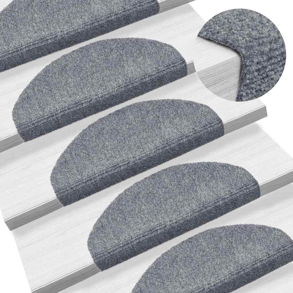vidaXL Covorașe autoadezive pentru scări, 30 buc., 65x21x4 cm, gri deschis, semirotunde, mari vidaXL Covorașe autoadezive pentru scări, 30 buc., 65x21x4 cm, gri deschis, semirotunde, mari