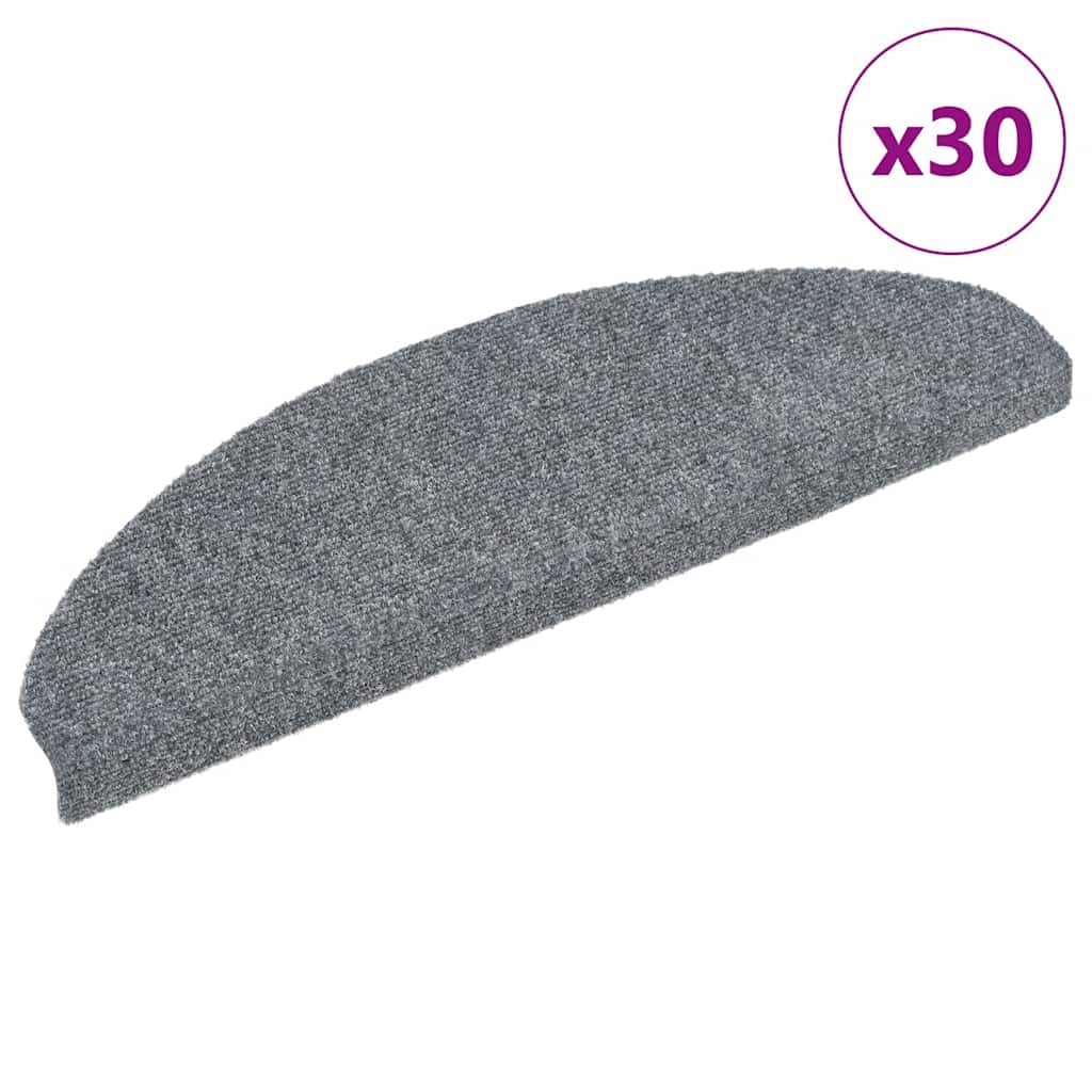 vidaXL Covorașe autoadezive pentru scări, 30 buc., 65x21x4 cm, gri deschis, semirotunde, mari vidaXL Covorașe autoadezive pentru scări, 30 buc., 65x21x4 cm, gri deschis, semirotunde, mari