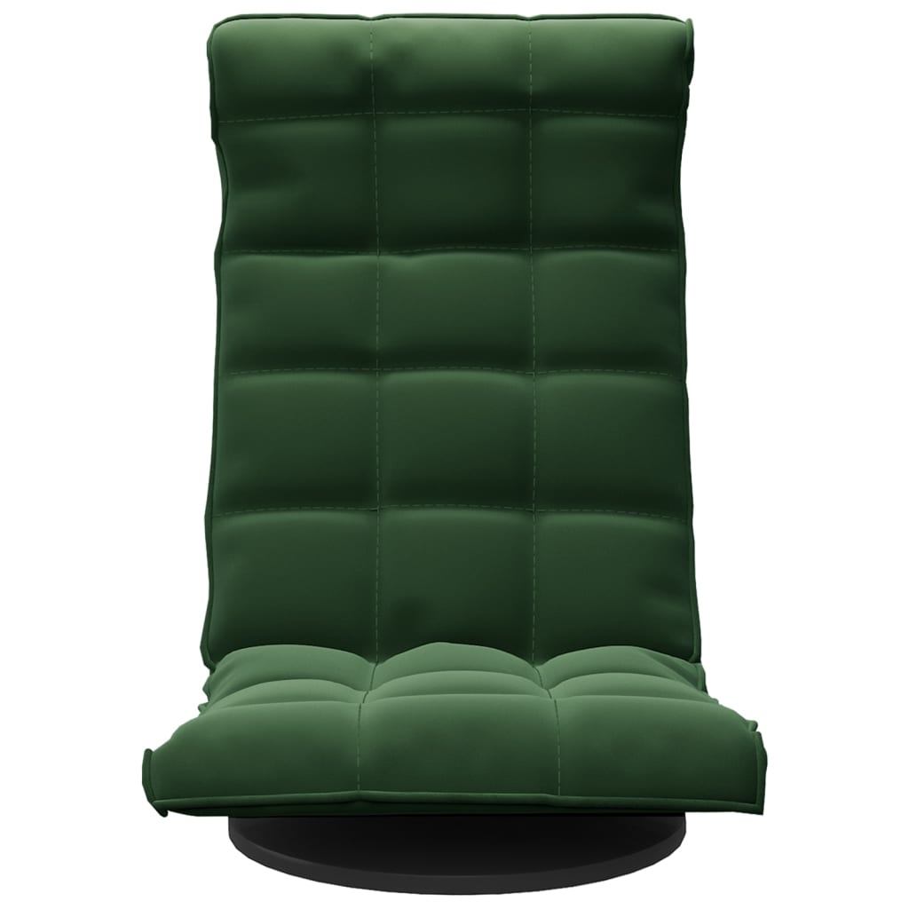 vidaXL Scaun de podea pivotant, verde închis, catifea vidaXL Scaun de podea pivotant, verde închis, catifea