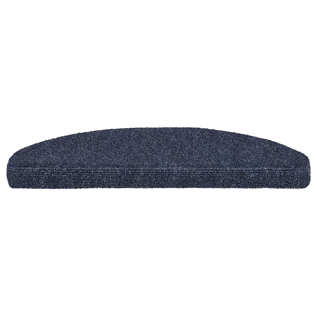 vidaXL Covorașe autoadezive pentru scări, 30 buc., 65x21x4 cm, albastru, semirotunde, mari