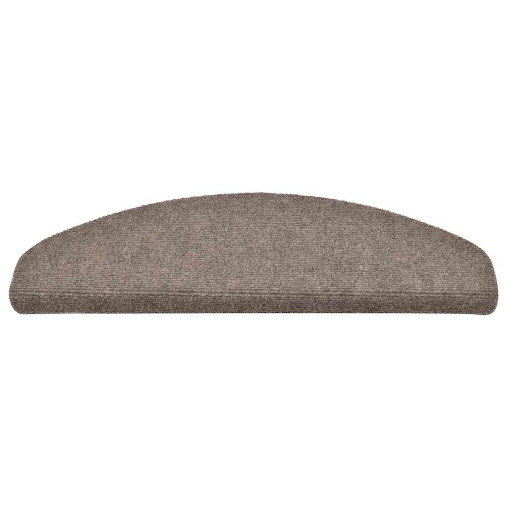 vidaXL Covorașe autoadezive pentru scări, 30 buc., 65x21x4 cm, bej, semirotunde, mari