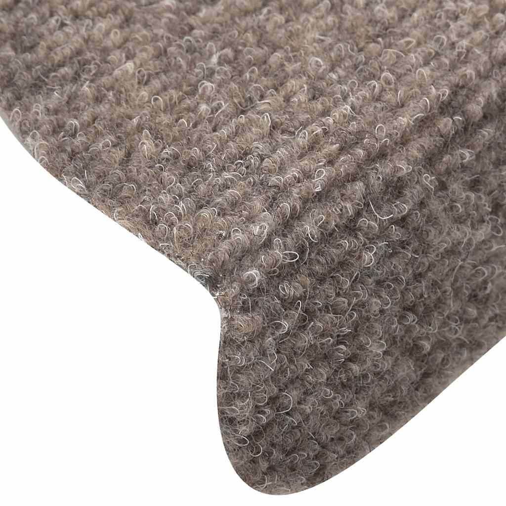 vidaXL Covorașe autoadezive pentru scări, 30 buc., 65x21x4 cm, bej, semirotunde, mari