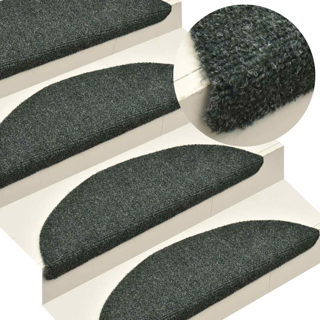 vidaXL Covorașe autoadezive pentru scări, 30 buc., 65x21x4 cm, verde, semirotunde, mari vidaXL Covorașe autoadezive pentru scări, 30 buc., 65x21x4 cm, verde, semirotunde, mari