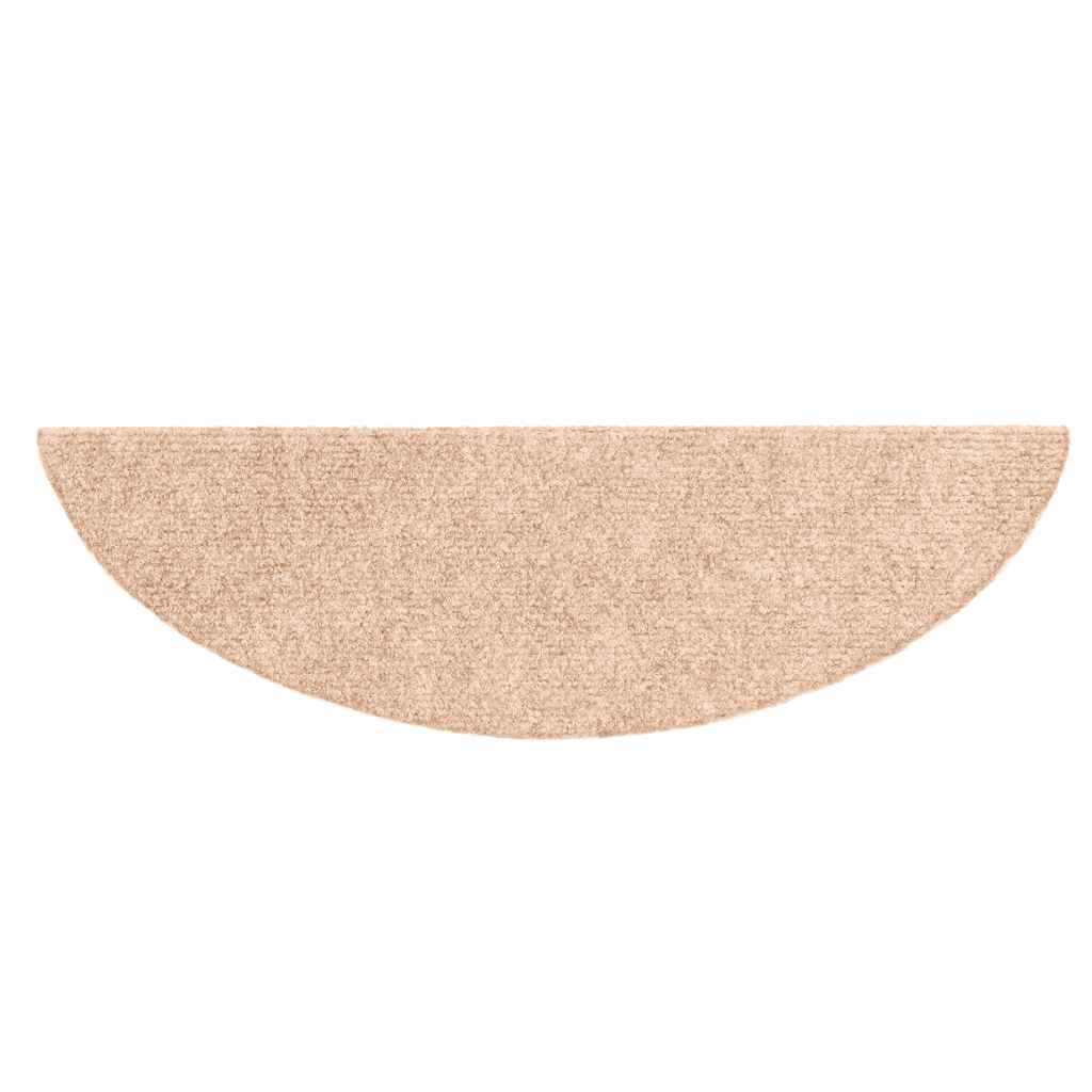 vidaXL Covorașe autoadezive pentru scări, 20 buc., 56x17x3 cm, crem, semirotunde vidaXL Covorașe autoadezive pentru scări, 20 buc., 56x17x3 cm, crem, semirotunde