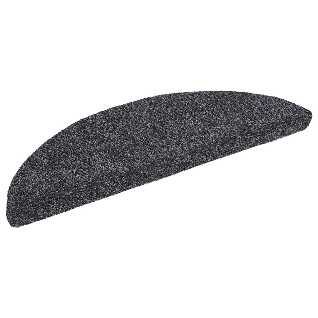 vidaXL Covorașe autoadezive pentru scări, 20 buc., 56x17x3 cm, gri închis, semirotunde vidaXL Covorașe autoadezive pentru scări, 20 buc., 56x17x3 cm, gri închis, semirotunde
