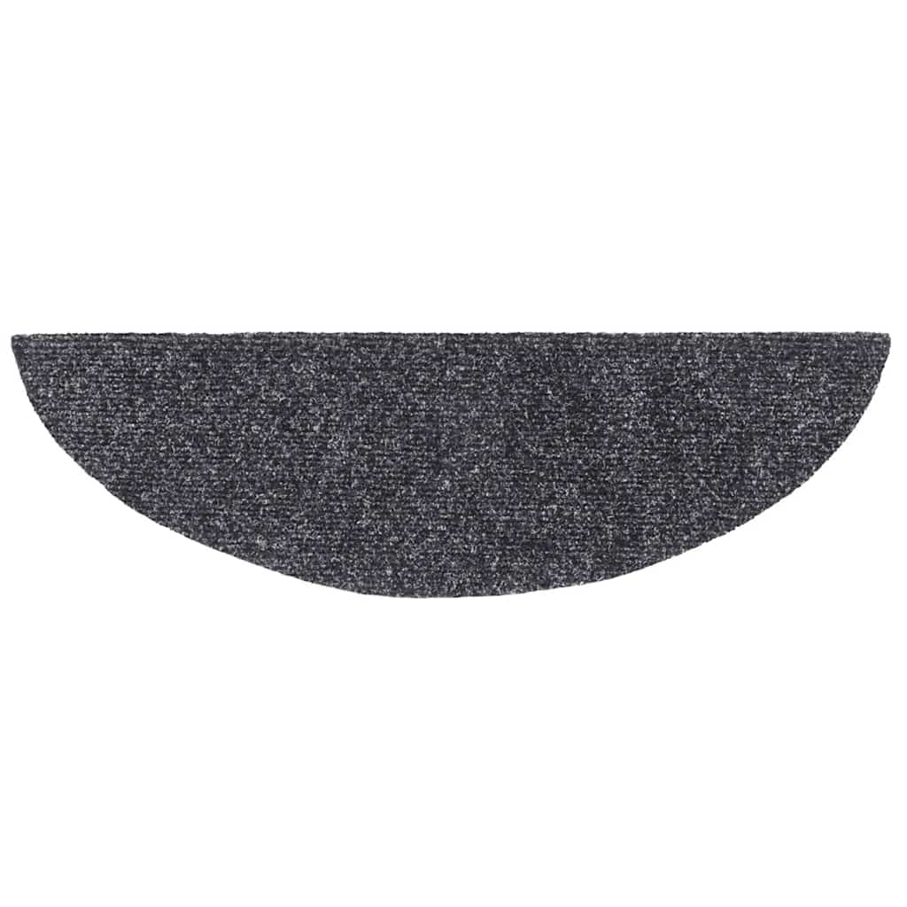 vidaXL Covorașe autoadezive pentru scări, 20 buc., 56x17x3 cm, gri închis, semirotunde vidaXL Covorașe autoadezive pentru scări, 20 buc., 56x17x3 cm, gri închis, semirotunde