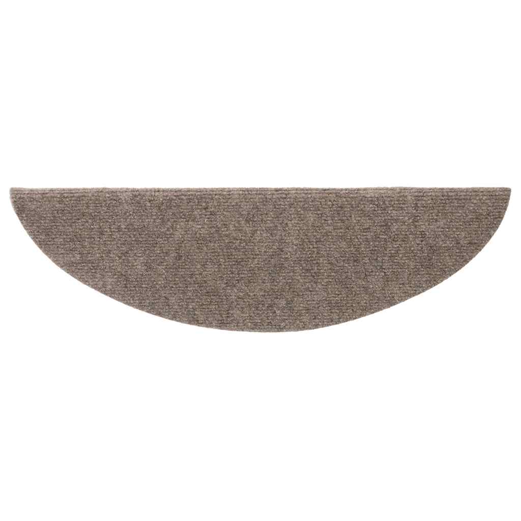 vidaXL Covorașe autoadezive pentru scări, 20 buc., 56x17x3 cm, bej, semirotunde vidaXL Covorașe autoadezive pentru scări, 20 buc., 56x17x3 cm, bej, semirotunde