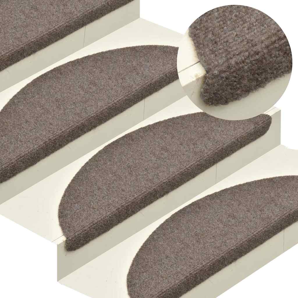 vidaXL Covorașe autoadezive pentru scări, 20 buc., 56x17x3 cm, bej, semirotunde vidaXL Covorașe autoadezive pentru scări, 20 buc., 56x17x3 cm, bej, semirotunde