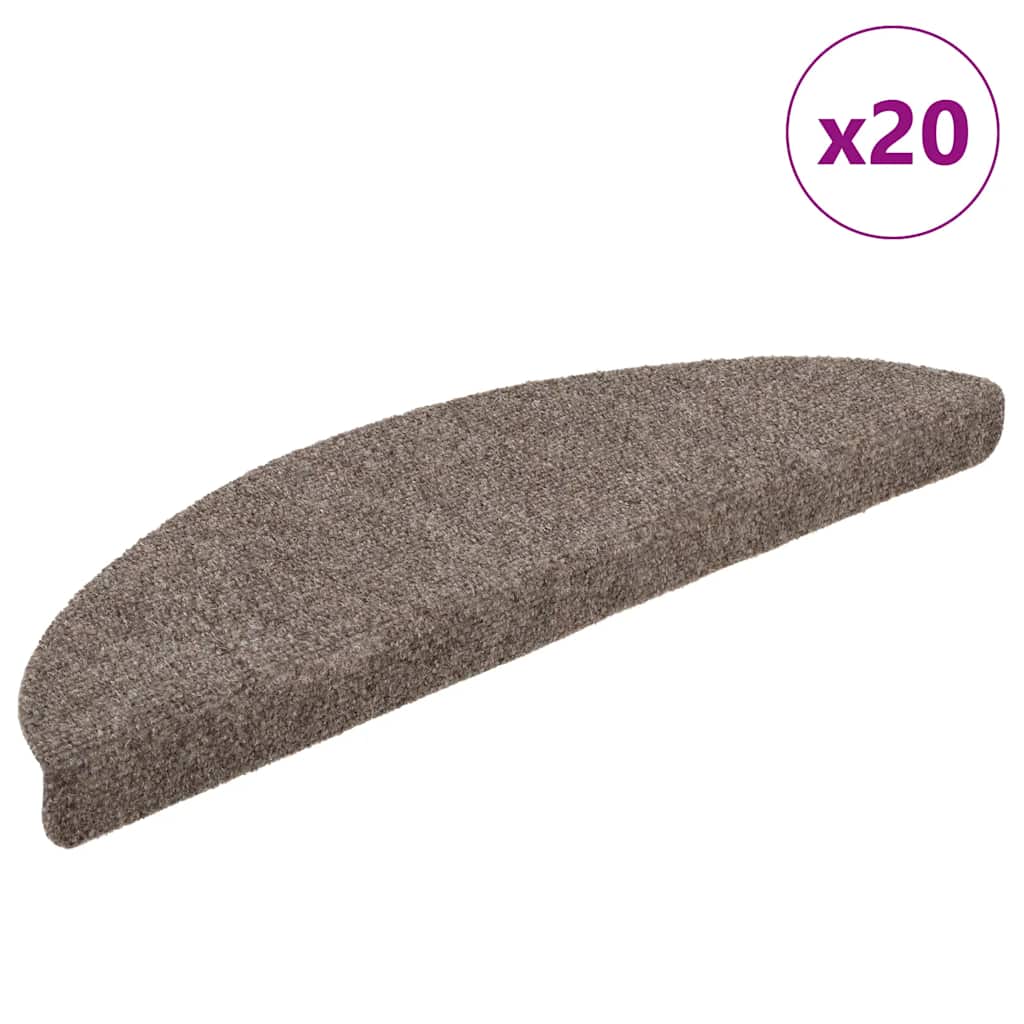 vidaXL Covorașe autoadezive pentru scări, 20 buc., 56x17x3 cm, bej, semirotunde vidaXL Covorașe autoadezive pentru scări, 20 buc., 56x17x3 cm, bej, semirotunde
