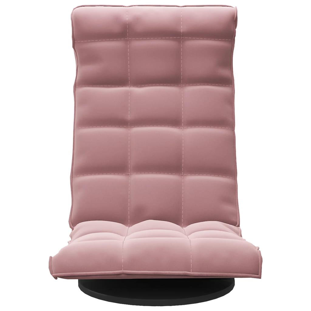 vidaXL Scaun de podea pivotant, roz, catifea vidaXL Scaun de podea pivotant, roz, catifea