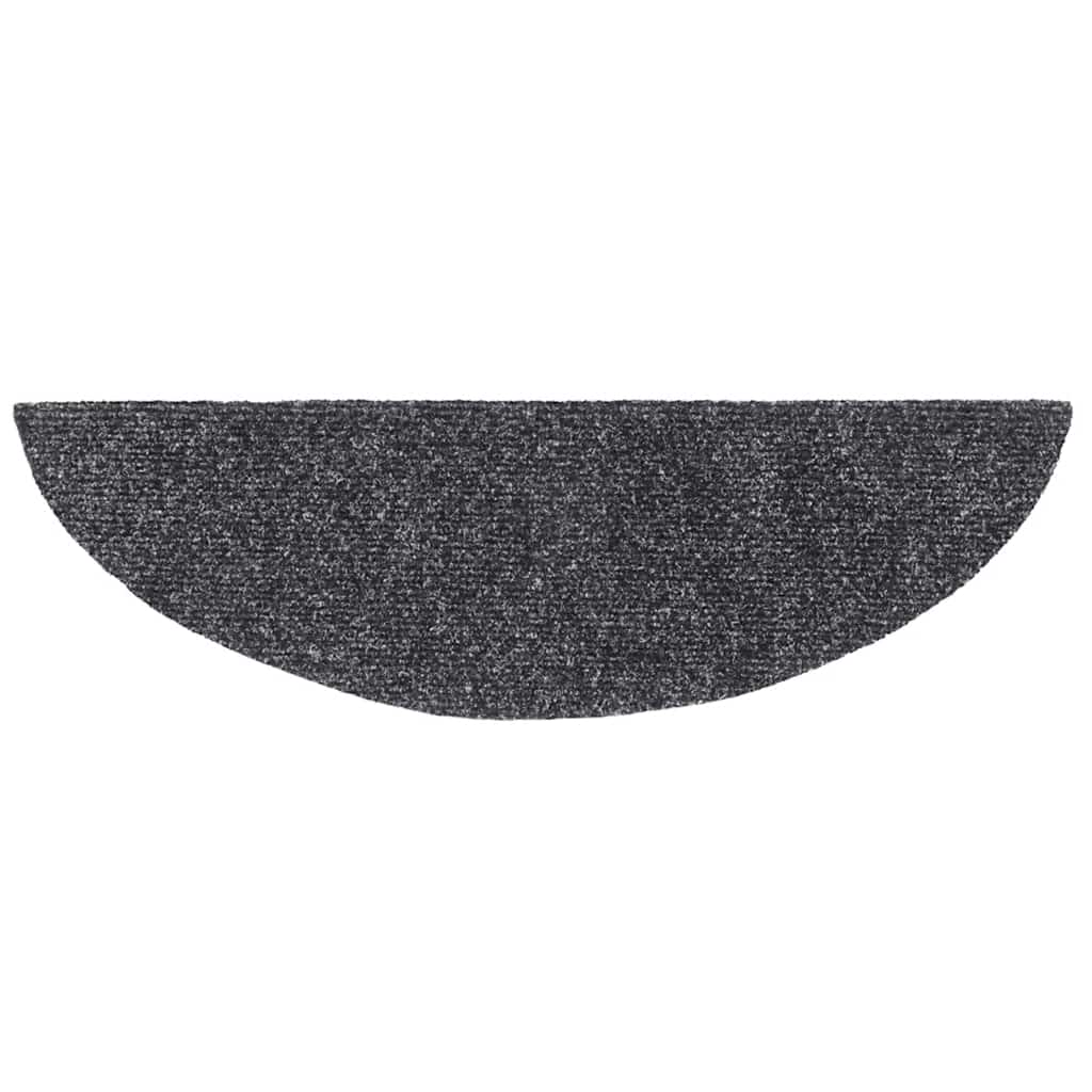 vidaXL Covorașe autoadezive pentru scări, 30 buc., 56x17x3 cm, gri închis, semirotunde vidaXL Covorașe autoadezive pentru scări, 30 buc., 56x17x3 cm, gri închis, semirotunde