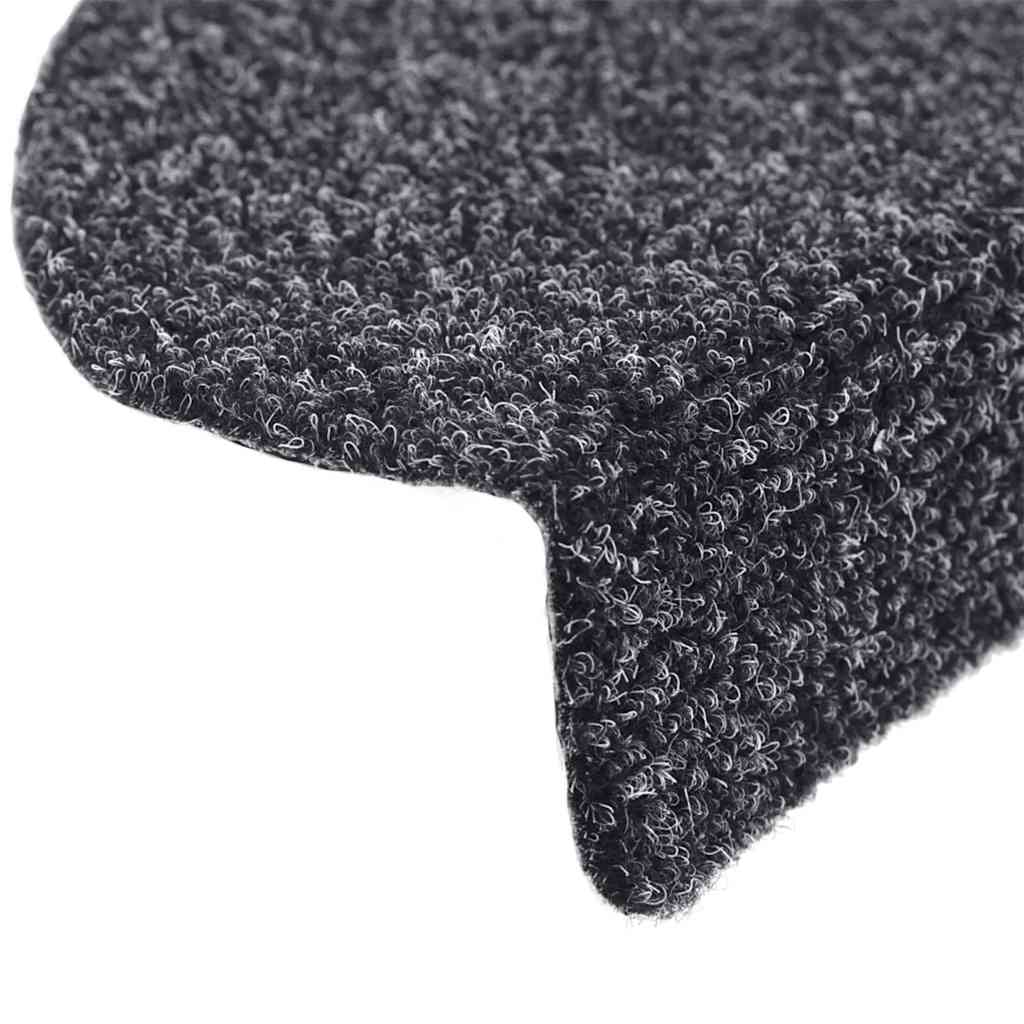 vidaXL Covorașe autoadezive pentru scări, 30 buc., 56x17x3 cm, gri închis, semirotunde vidaXL Covorașe autoadezive pentru scări, 30 buc., 56x17x3 cm, gri închis, semirotunde