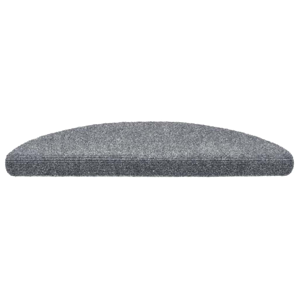 vidaXL Covorașe autoadezive pentru scări, 30 buc., 56x17x3 cm, gri deschis, semirotunde vidaXL Covorașe autoadezive pentru scări, 30 buc., 56x17x3 cm, gri deschis, semirotunde