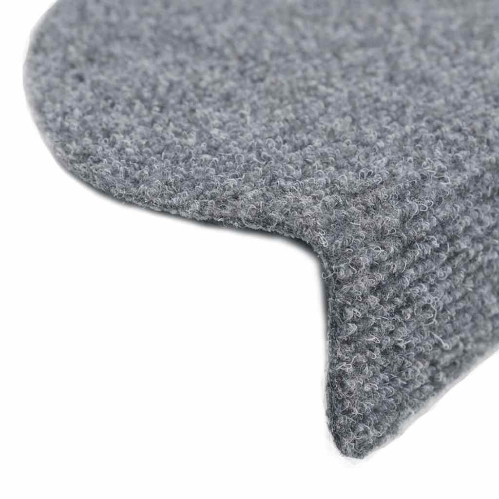 vidaXL Covorașe autoadezive pentru scări, 30 buc., 56x17x3 cm, gri deschis, semirotunde vidaXL Covorașe autoadezive pentru scări, 30 buc., 56x17x3 cm, gri deschis, semirotunde
