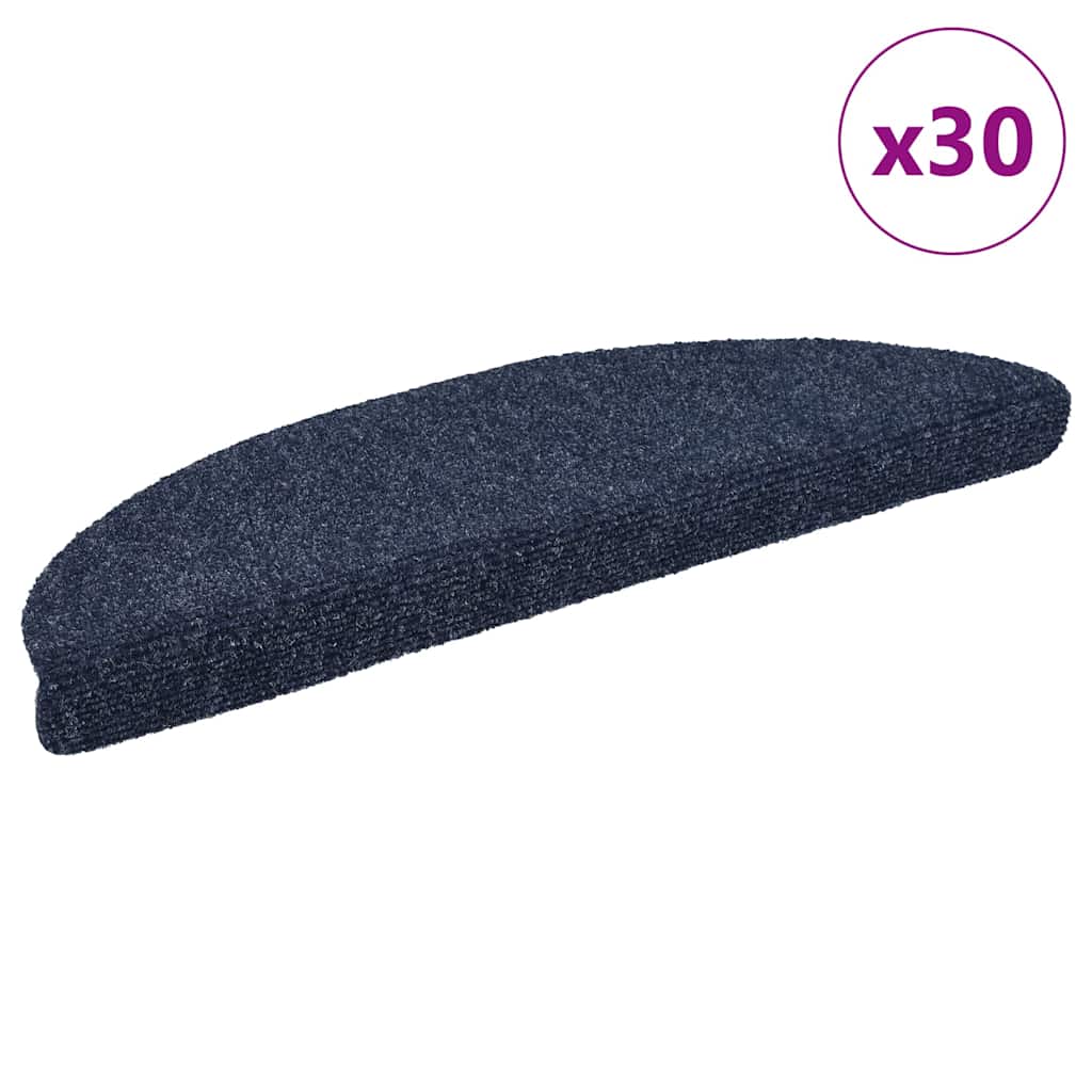 vidaXL Covorașe autoadezive pentru scări, 30 buc., 56x17x3 cm, semirotunde, albastre vidaXL Covorașe autoadezive pentru scări, 30 buc., 56x17x3 cm, semirotunde, albastre