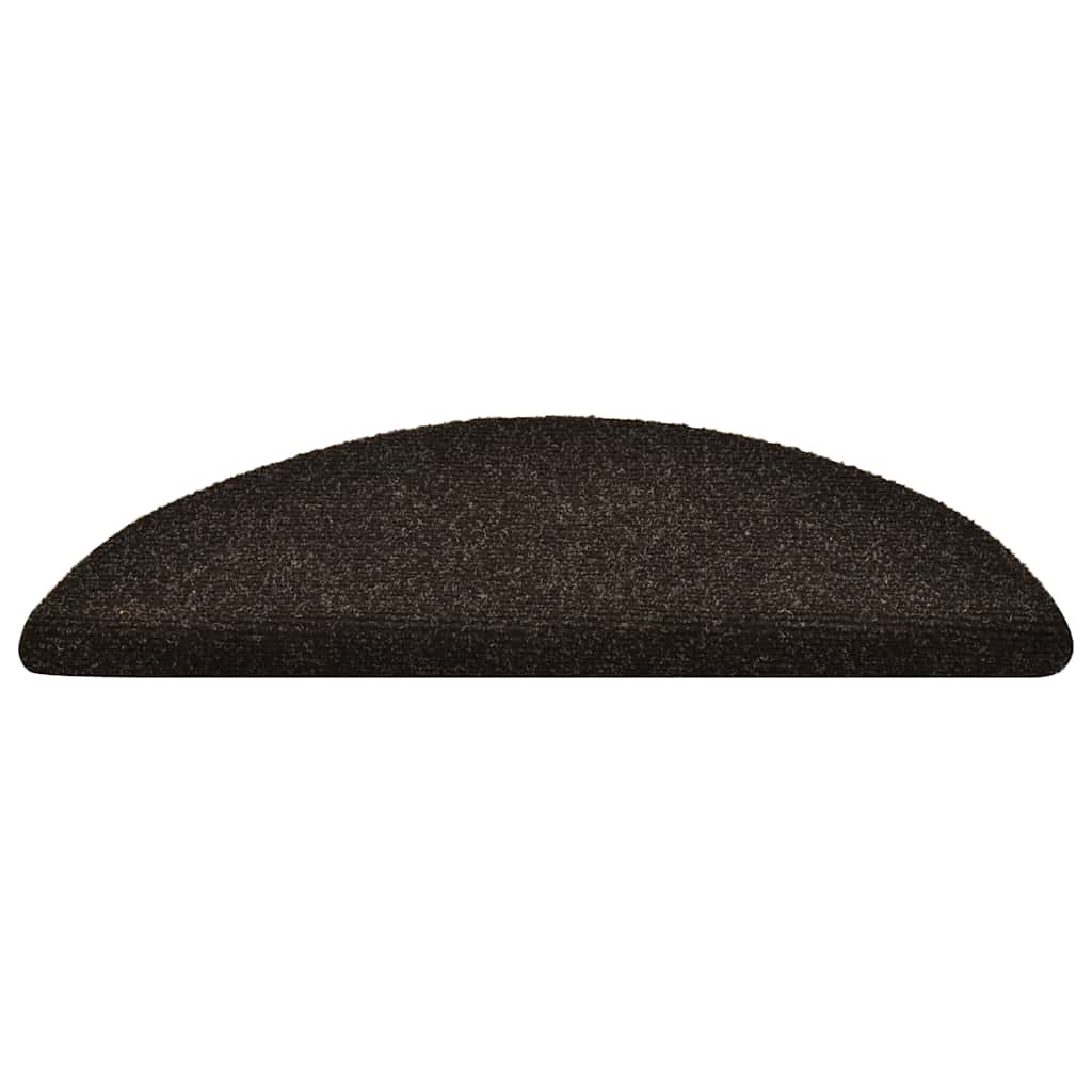 vidaXL Covorașe autoadezive pentru scări, 30 buc., 56x17x3 cm, maro închis, semirotunde vidaXL Covorașe autoadezive pentru scări, 30 buc., 56x17x3 cm, maro închis, semirotunde