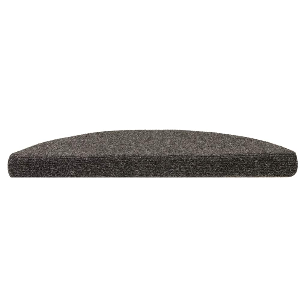 vidaXL Covorașe pentru scări autoadezive, 30 buc., 56x17x3 cm, antracit, semirotunde