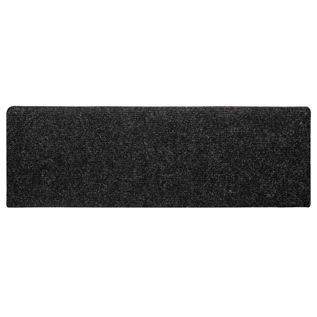 vidaXL Covorașe scări autoadezive, 30 buc., 65x21x4 cm, margini dreptunghiulare negre vidaXL Covorașe scări autoadezive, 30 buc., 65x21x4 cm, margini dreptunghiulare negre