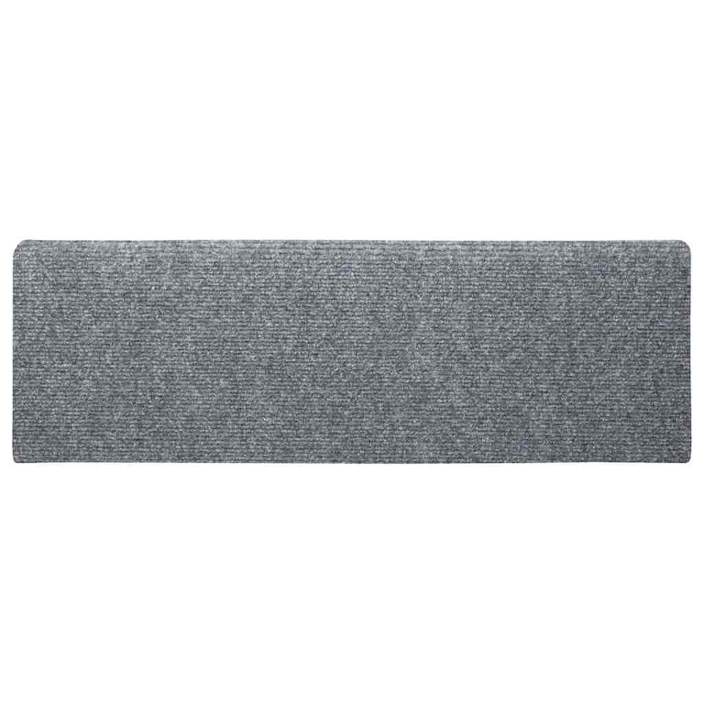 vidaXL Covorașe autoadezive pentru scări, 30 buc., 65x21x4 cm, gri deschis, cu margini dreptunghiulare
