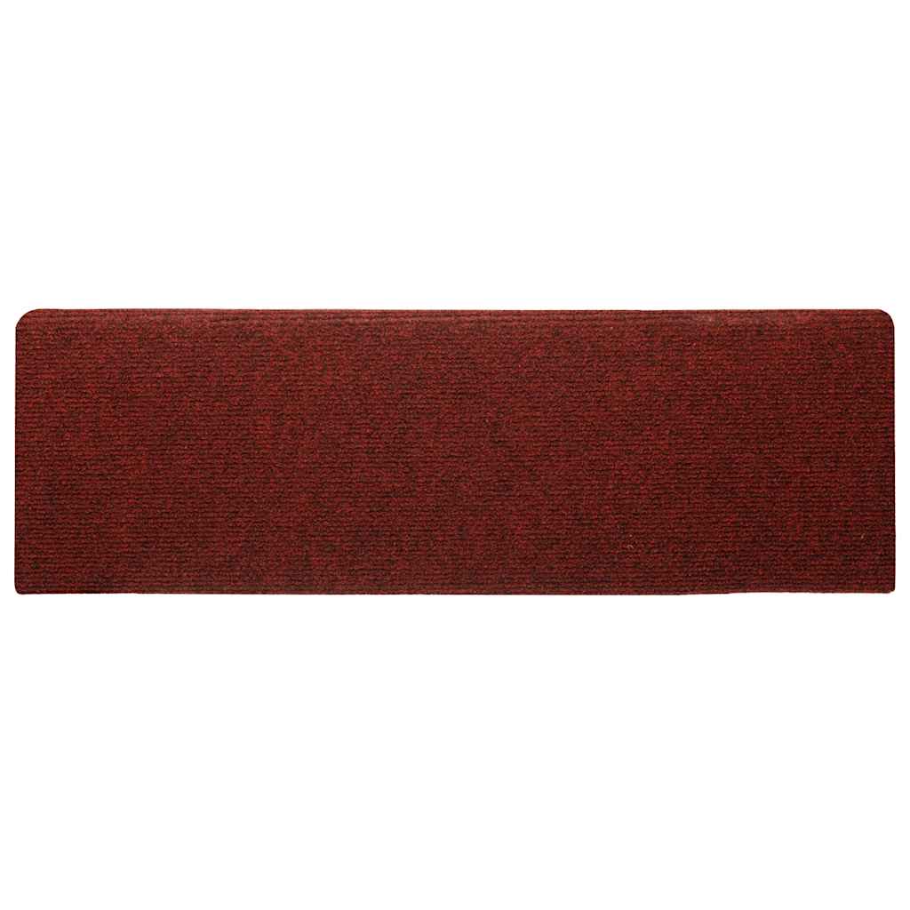 vidaXL Covorașe pentru scări autoadezive, 30 buc., 65x21x4 cm, margini dreptunghiulare, roșu bordeaux vidaXL Covorașe pentru scări autoadezive, 30 buc., 65x21x4 cm, margini dreptunghiulare, roșu bordeaux