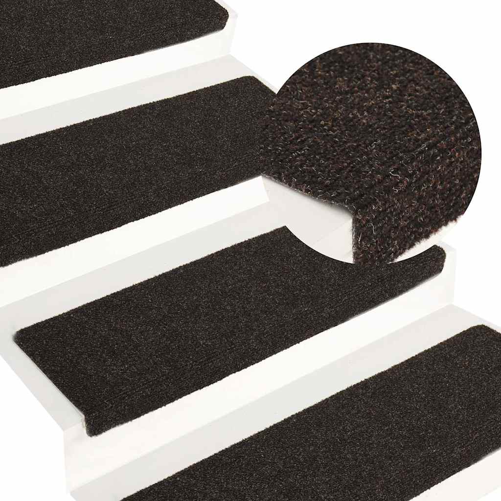vidaXL Covorașe autoadezive pentru scări, 30 buc., 65x21x4 cm, maro închis, cu margini dreptunghiulare vidaXL Covorașe autoadezive pentru scări, 30 buc., 65x21x4 cm, maro închis, cu margini dreptunghiulare