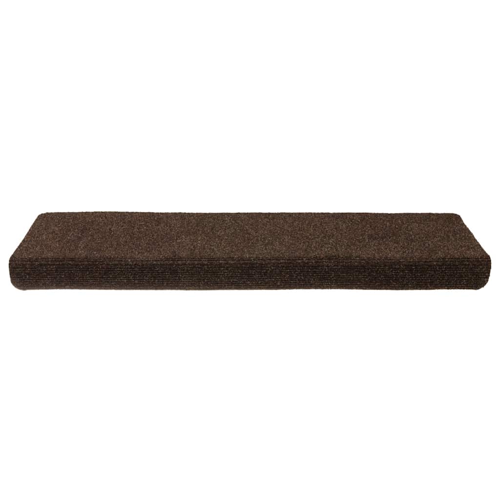 vidaXL Covorașe scări autoadezive, 30 buc., 65x21x4 cm, maro, cu margini dreptunghiulare